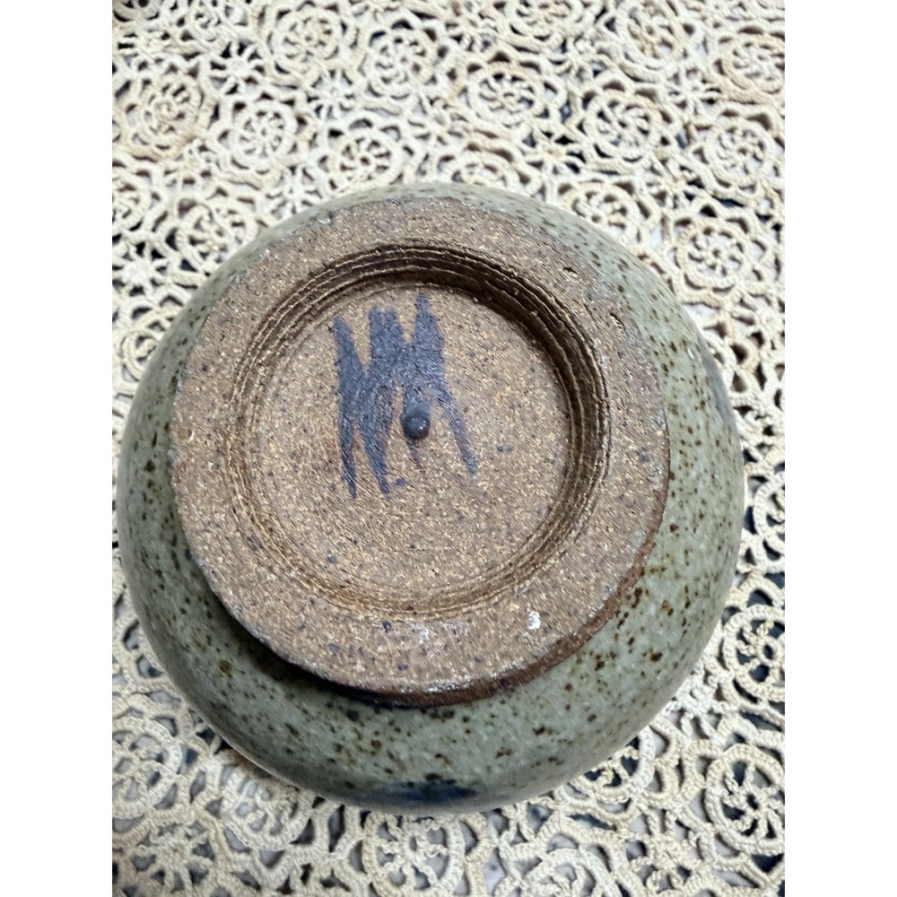 Handmade Studio Pottery Stoneware Bowl | Signed Artisan Ceramic | Blue Speckled - Picture 5 of 7